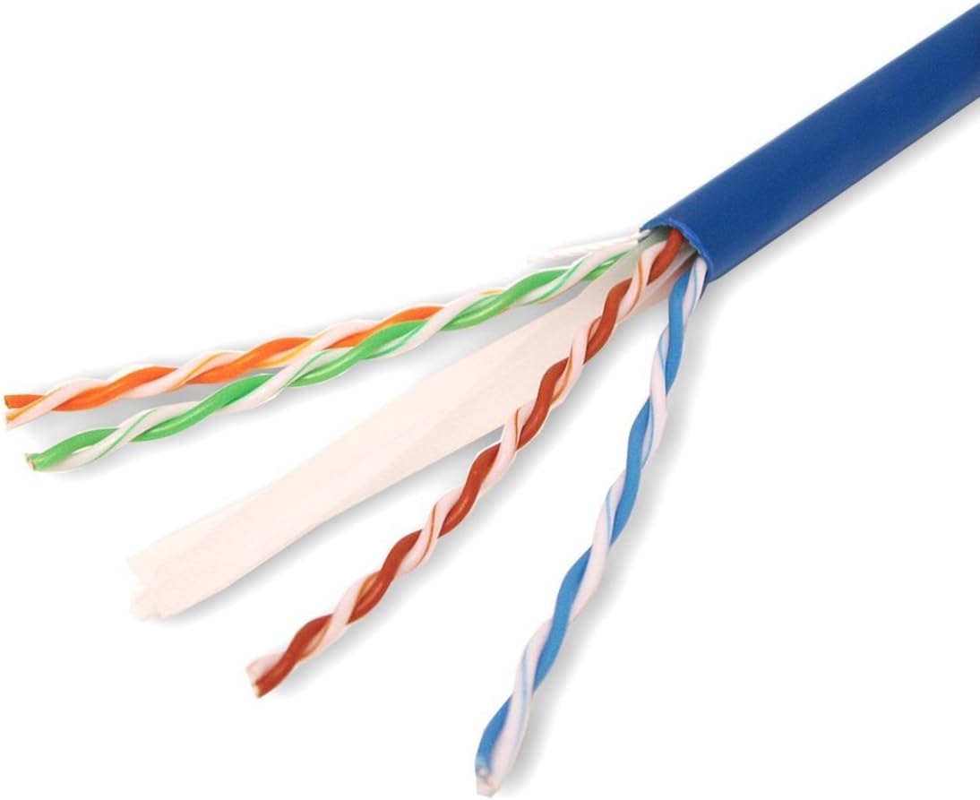Cat6 1000ft Twisted Pair 23AWG Solid UTP Network Ethernet Router Cable, 550Mhz, PVC RJ45 Wire Bulk Pull Box, Blue - Image 6